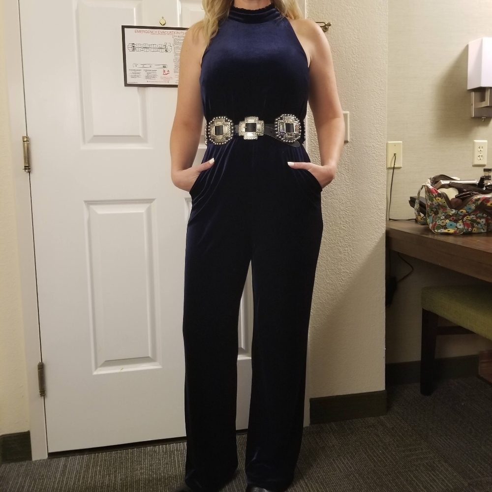 Blue Velvet Jumpsuit